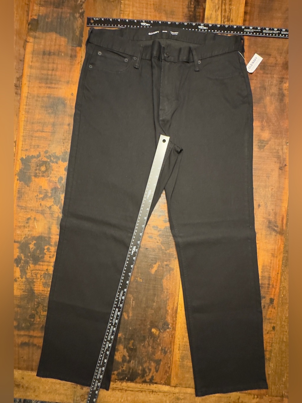 Old Navy Black Men’s Straight Built-In Flex Jeans 38x32 NWT
